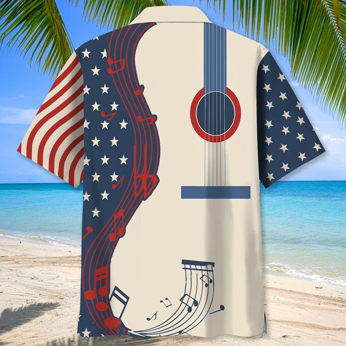 American Guitar Hawaiian Shirt - L - hawaiian shirt