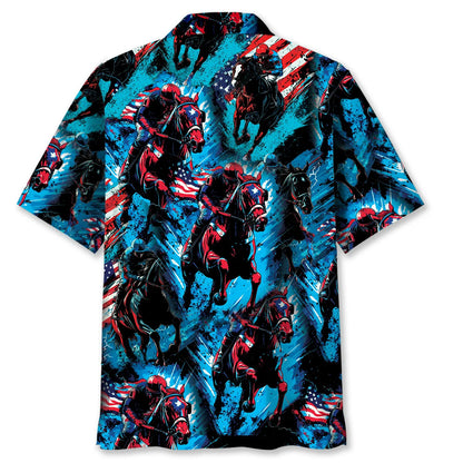 American Jockey Horse Racing Hawaiian Shirt - XL - hawaiian shirt