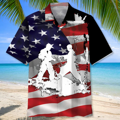 American Karate Hawaiian Shirt - S - hawaiian shirt