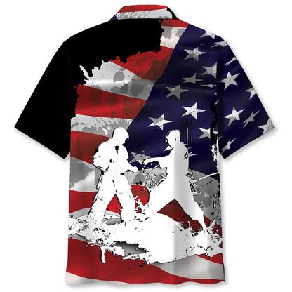 American Karate Hawaiian Shirt - M - hawaiian shirt