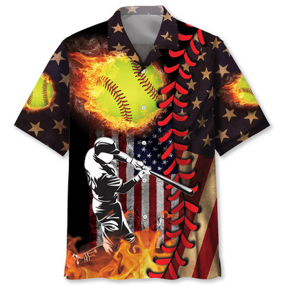 American Softball Hawaiian Shirt