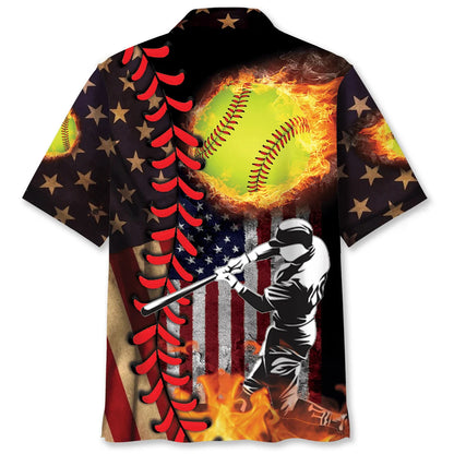 American Softball Hawaiian Shirt
