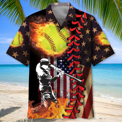 American Softball Hawaiian Shirt