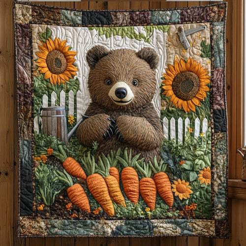 Among Carrot Garden Quilt Blanket