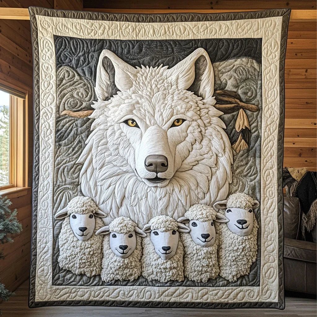 Among The Sheep Quilt Blanket