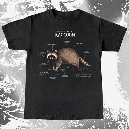 Anatomy of a Raccoon Funny Diagram, funny meme tee gift (view 3)