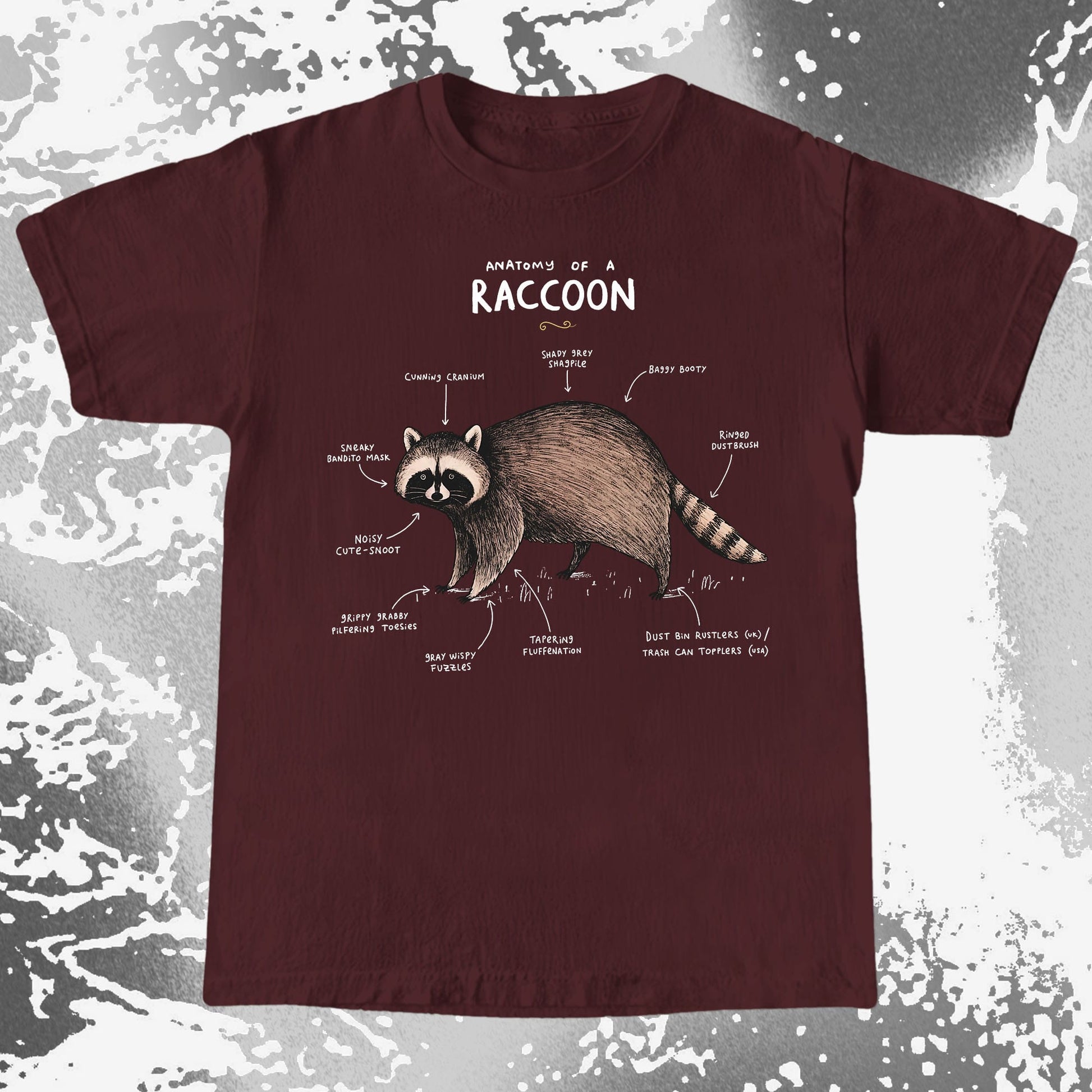 Anatomy of a Raccoon Funny Diagram, funny meme tee gift (view 9)