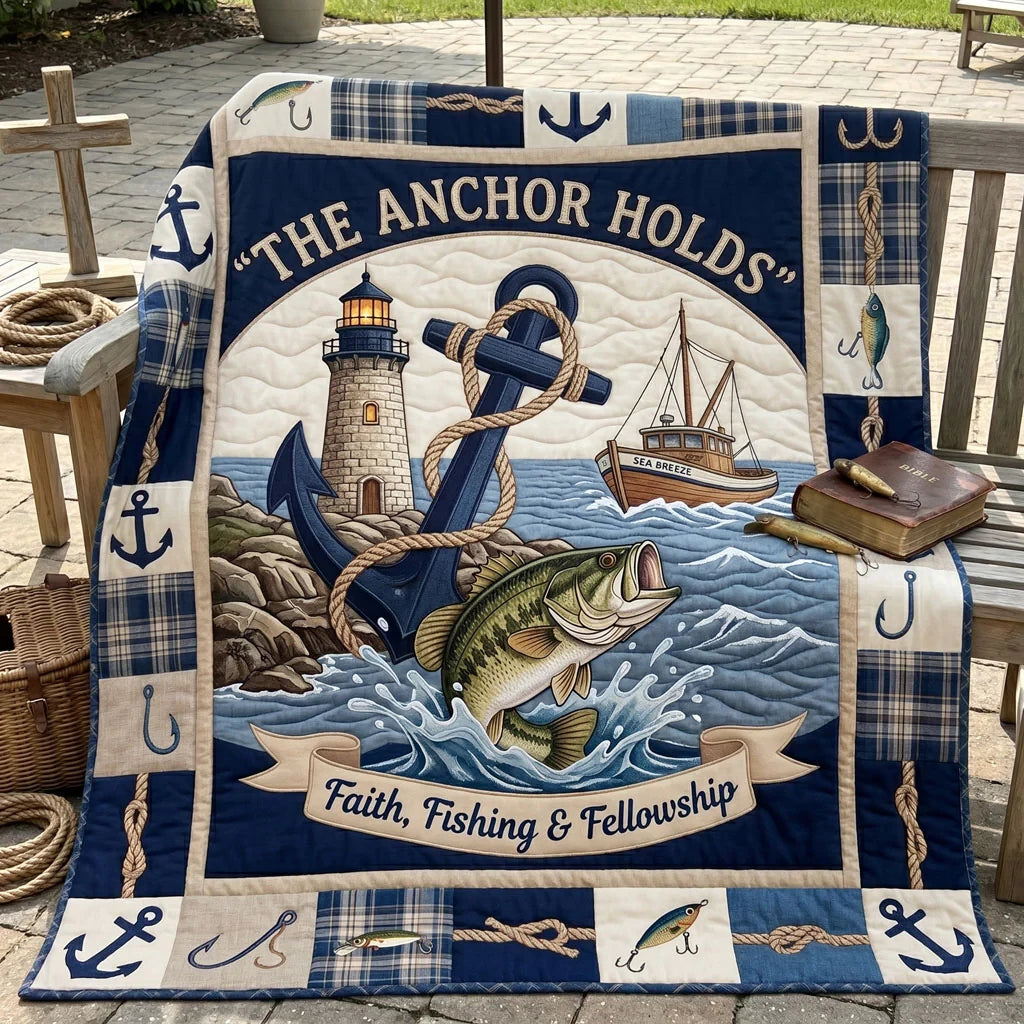 Anchor Of Faith Quilt Blanket