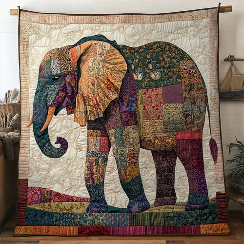 Ancient Elephant Quilt Blanket