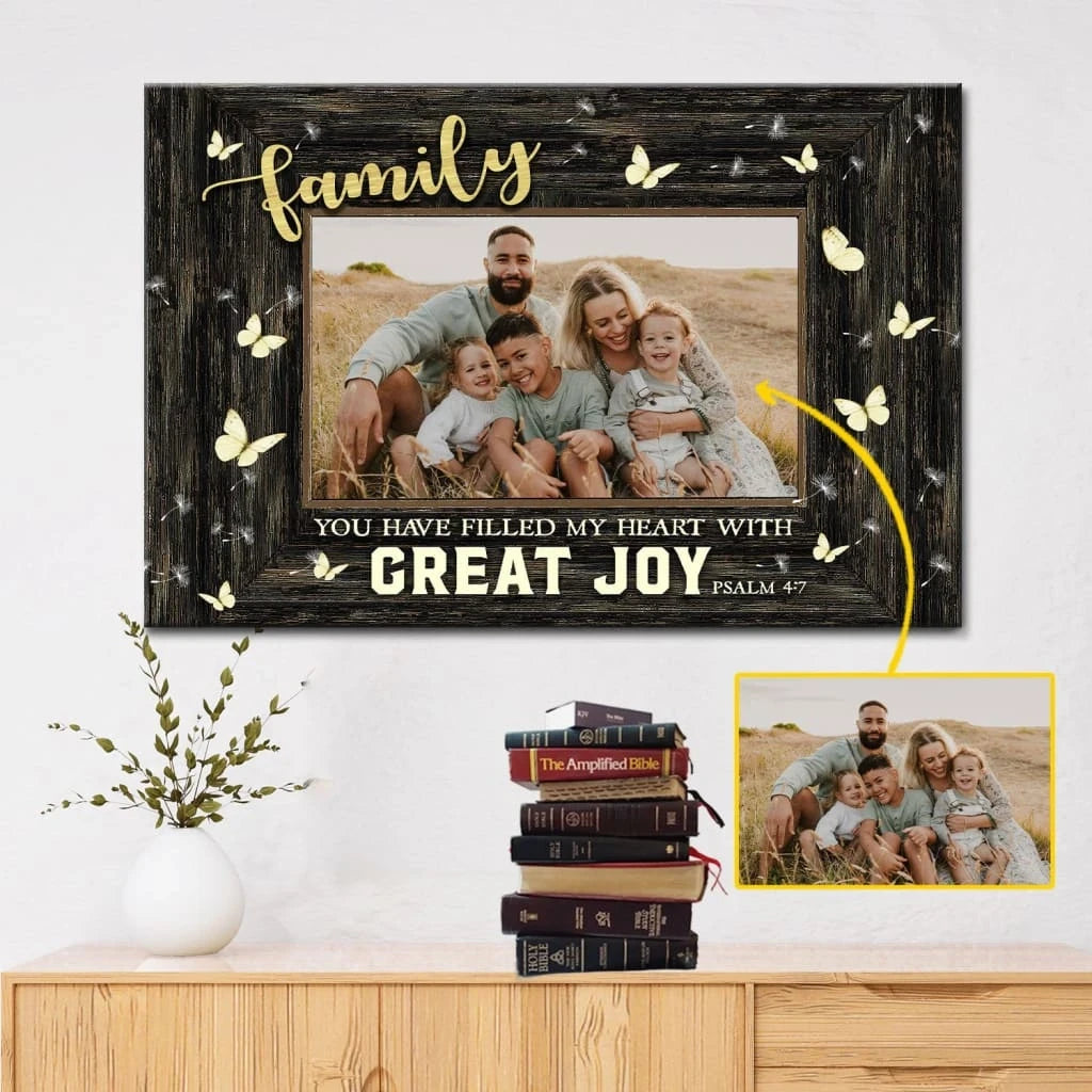 you have filled my heart with great joy personalized custom photo canvas (Landscape)