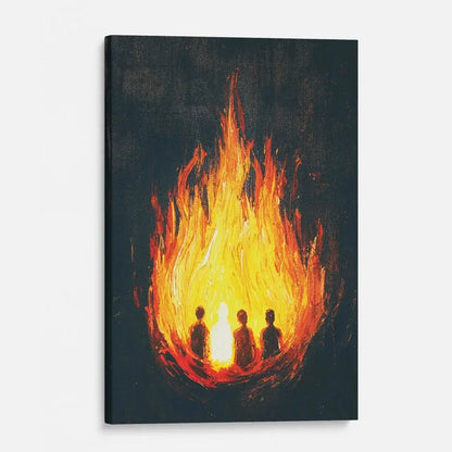 the fiery furnace wall art canvas shadrach meshach abednego with son of god (view 3)