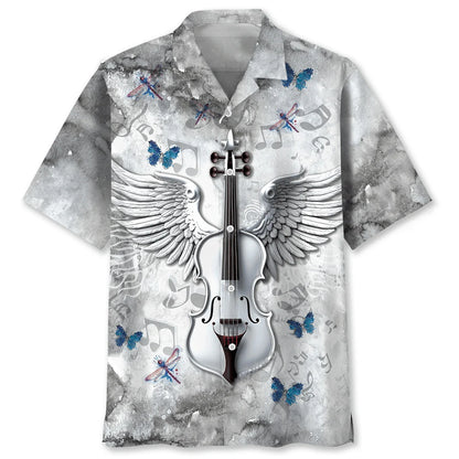 Angel Wings Violin Hawaiian Shirt