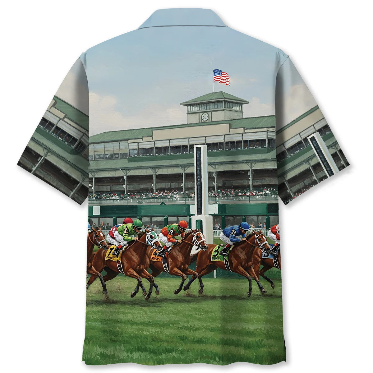 Antique Horse Racing Hawaiian Shirt