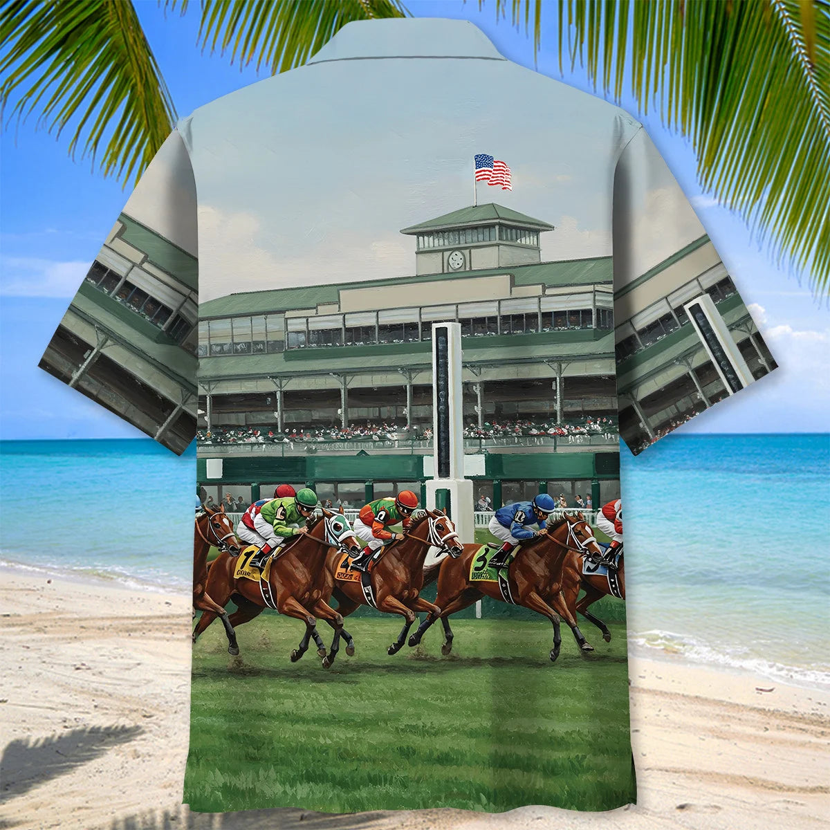 Antique Horse Racing Hawaiian Shirt