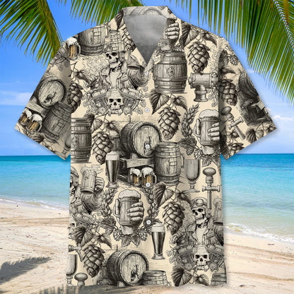 Antique Vintage Beer Hawaiian Shirt