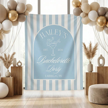Bachelorette Party Backdrop Personalized Custom Name Bachelorette Banner Bridal Party Photo Backdrop, bridal shower decor