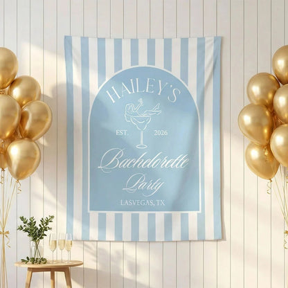 Bachelorette Party Backdrop Personalized Custom Name Bachelorette Banner Bridal Party Photo Backdrop, bridal shower decor