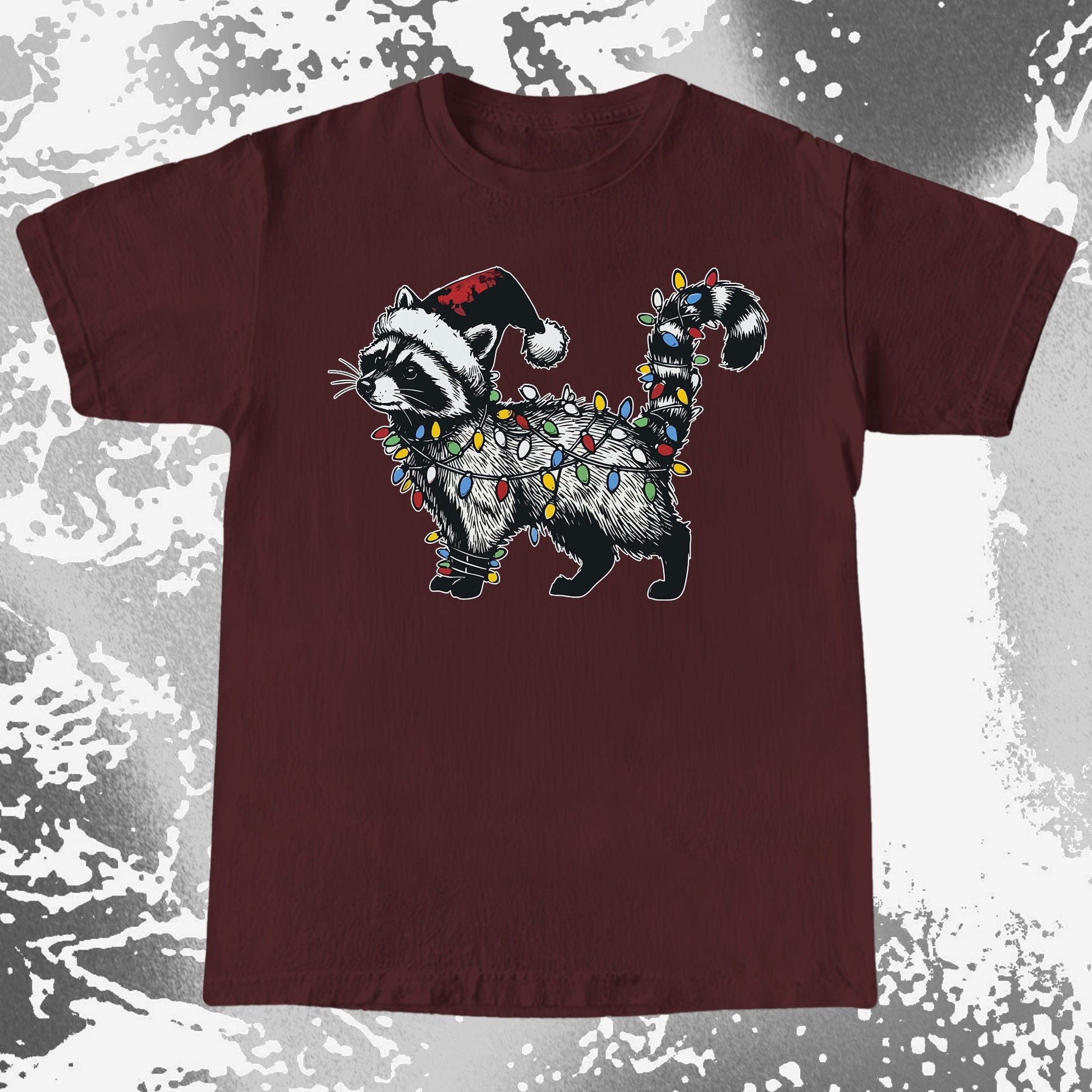 Funny Christmas Raccoon Lights, funny meme tee gift (view 8)