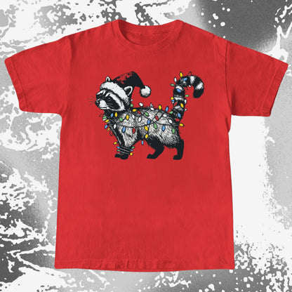 Funny Christmas Raccoon Lights, funny meme tee gift