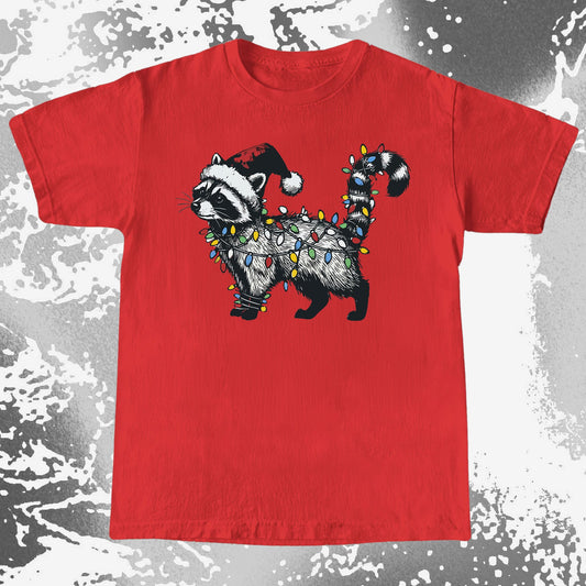 Funny Christmas Raccoon Lights, funny meme tee gift