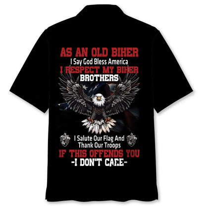 As an Old Biker I Say God Bless America Hawaiian Shirt