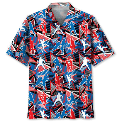 Ausie Football Rules Abstract Sporty Pattern Hawaiian Shirt