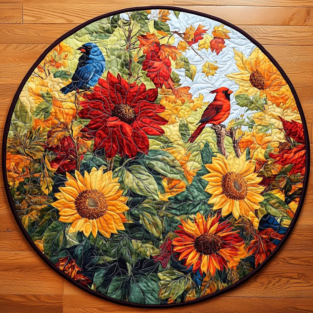 Autumn Embrace Quilted Round Mat