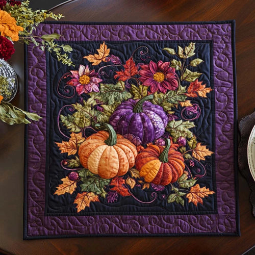 Autumn Garden Glow Quilted Table Topper