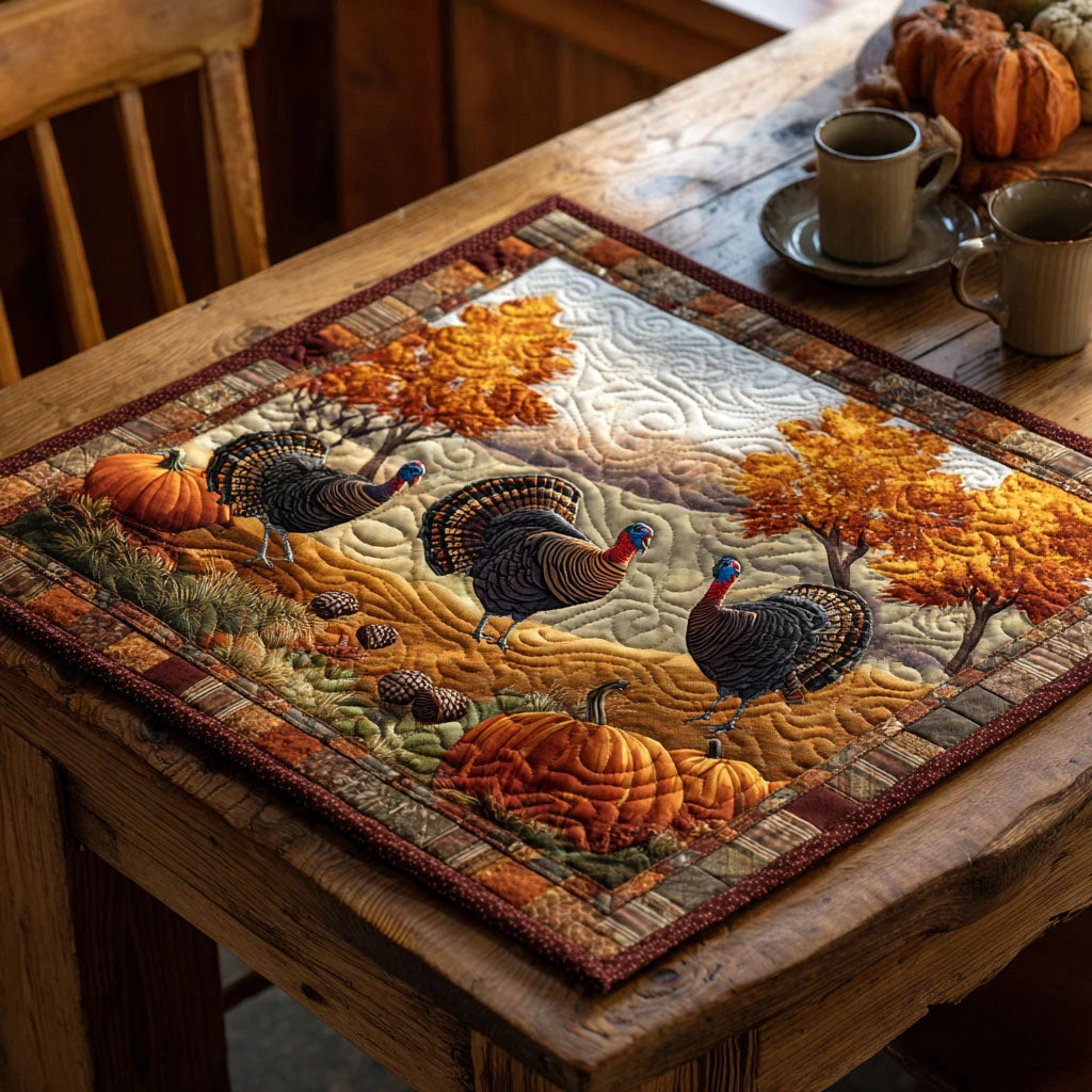 Autumn Gathering Quilted Table Topper