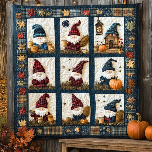 Autumn Gnomegrown Quilt Blanket