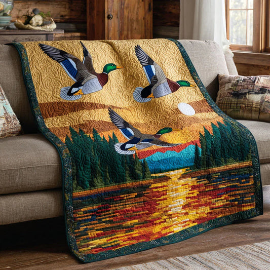 Autumn Marsh Quilt Blanket - Quilted Blanket by OtterMia
