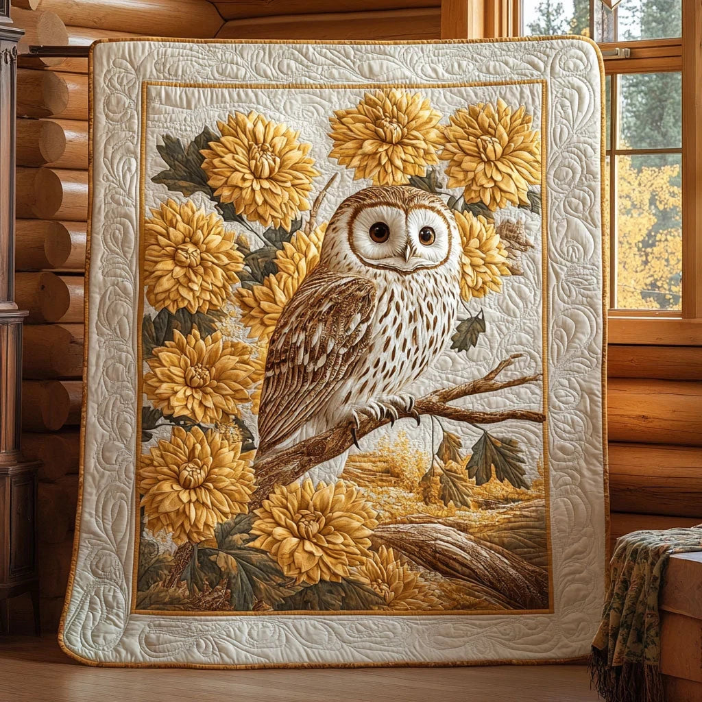Autumn Owl Quilt Blanket