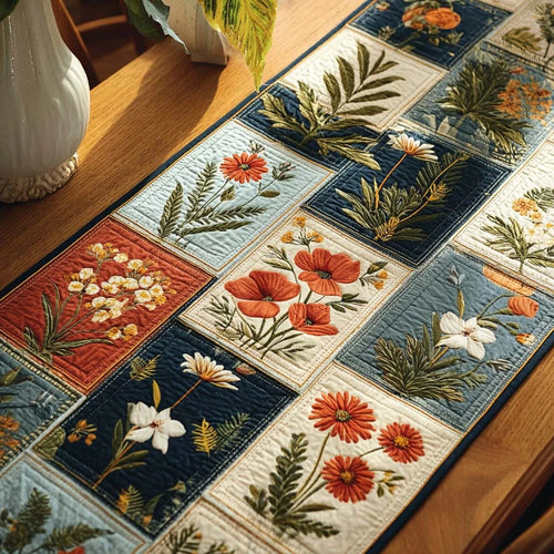 Autumn Patchwork Quilted Table Runner