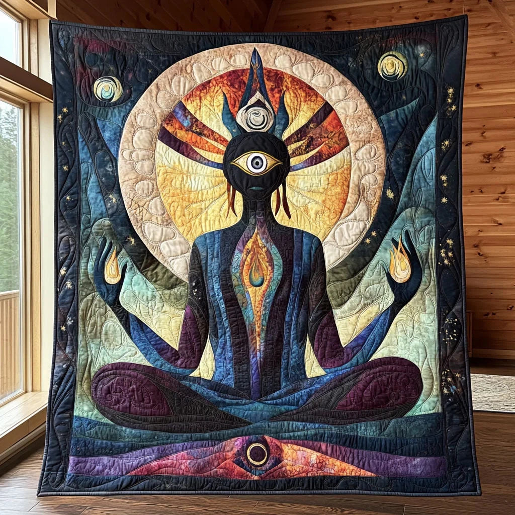 Awakening Flame Quilt Blanket