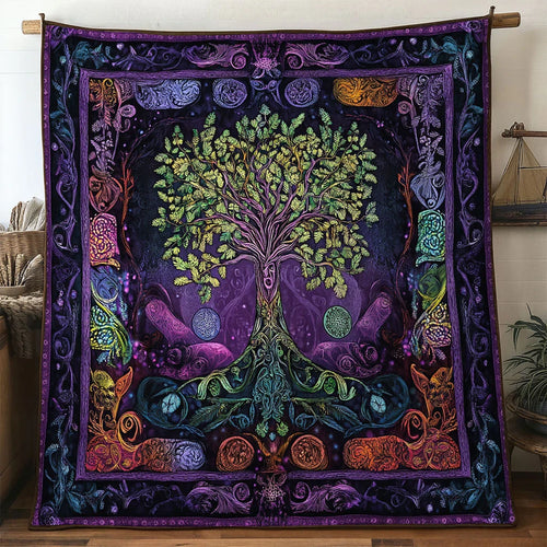 Awakening Tree Of Life Quilt Blanket