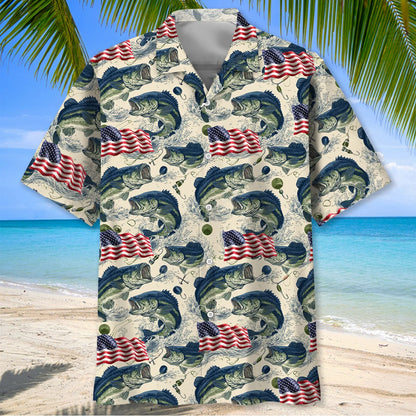 Awesome Bass Fishing Hawaiian Shirt