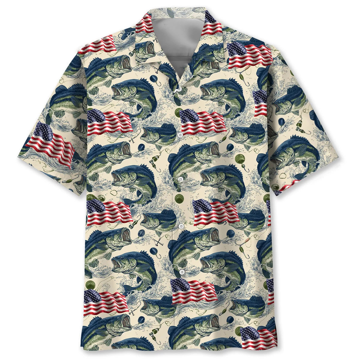 Awesome Bass Fishing Hawaiian Shirt