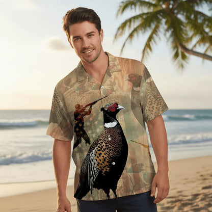Awesome Pheasant Hunting Camo Hawaiian Shirt