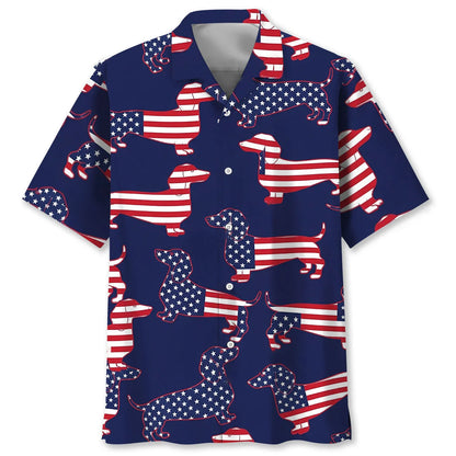 Awsome Dachshund America Hawaiian Shirt