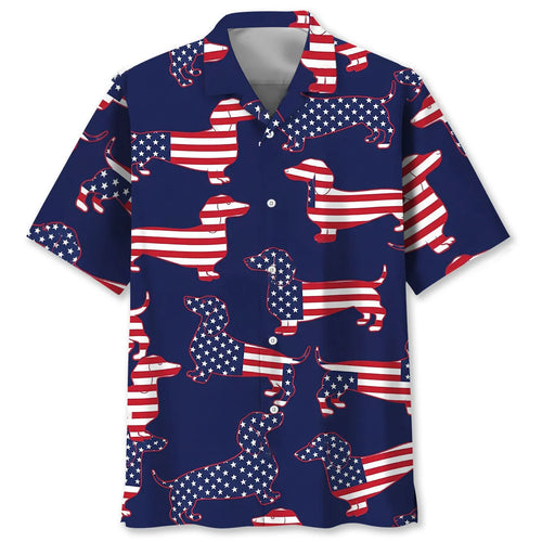 Awsome Dachshund America Hawaiian Shirt