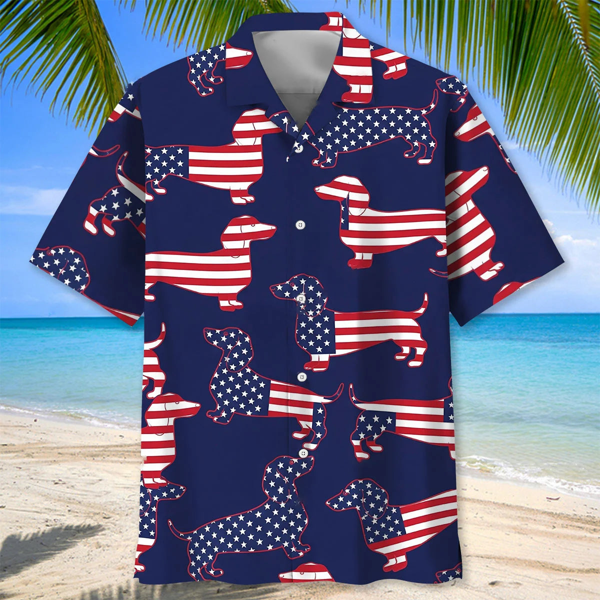 Awsome Dachshund America Hawaiian Shirt