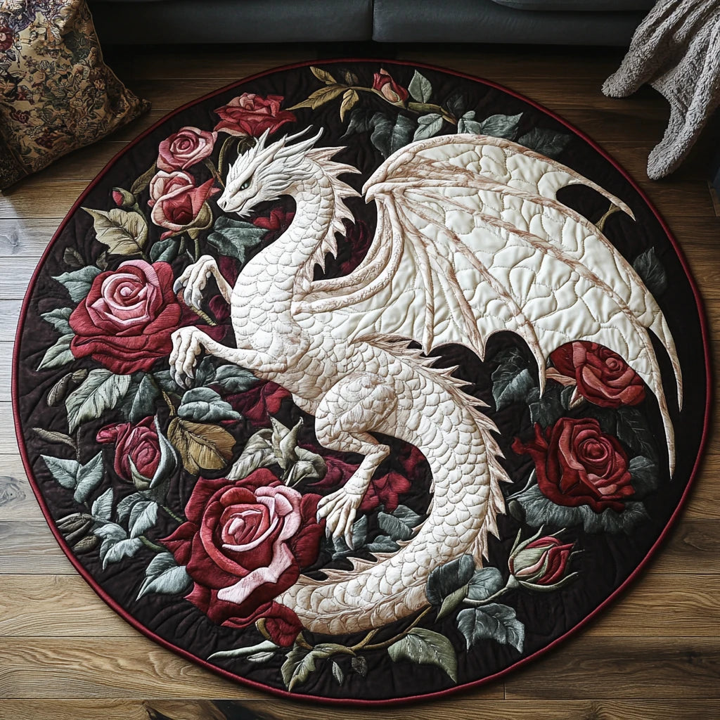 Azure Wing Quilted Round Mat