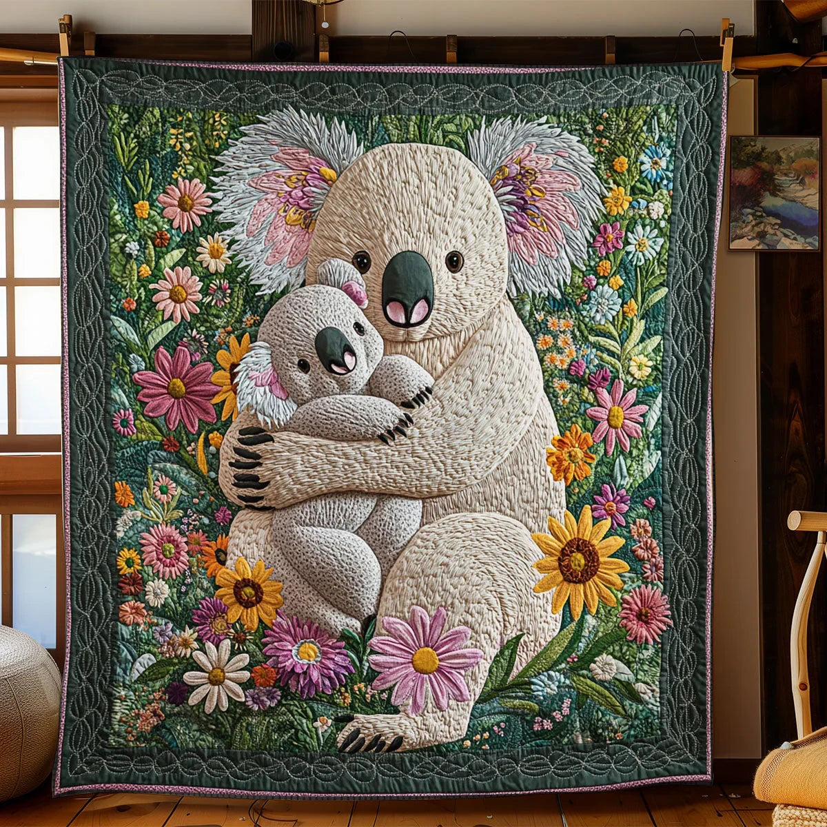 Baby And Mother Quilt Blanket