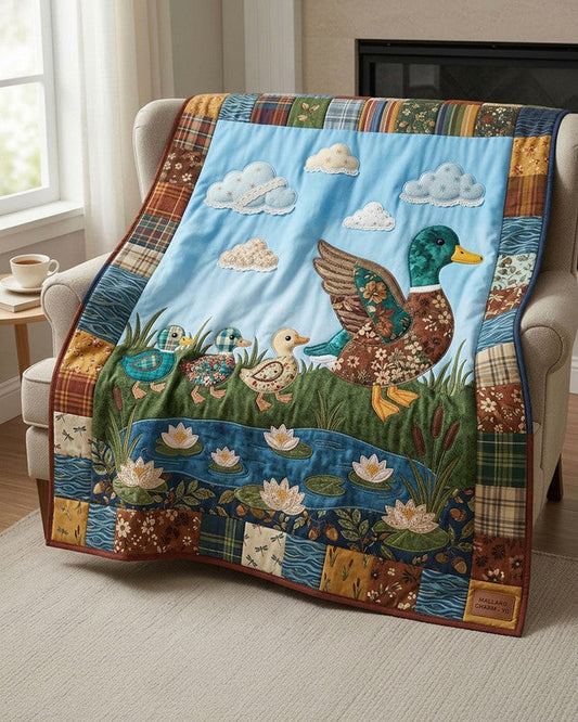 Baby Duck Trails Quilt Blanket - Quilted Blanket by OtterMia