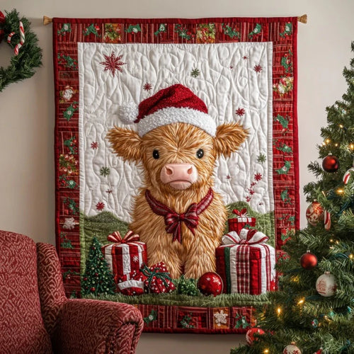 Baby Highland Cow Quilt Blanket