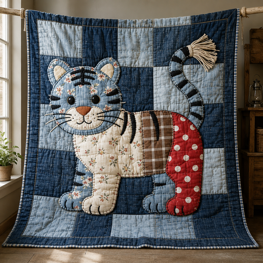 Baby Tiger Quilt Blanket - Quilted Blanket by OtterMia