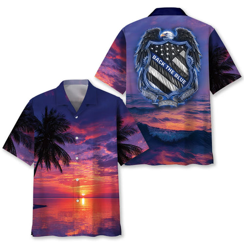 Back the Blue Hawaiian Shirt