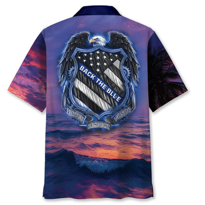 Back the Blue Hawaiian Shirt
