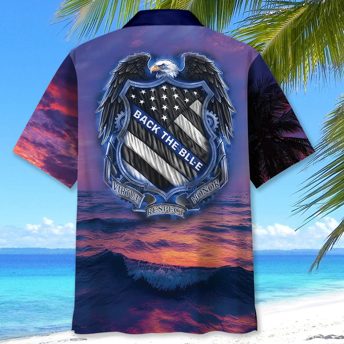 Back the Blue Hawaiian Shirt