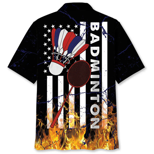 Badminton Fire Hawaiian Shirt